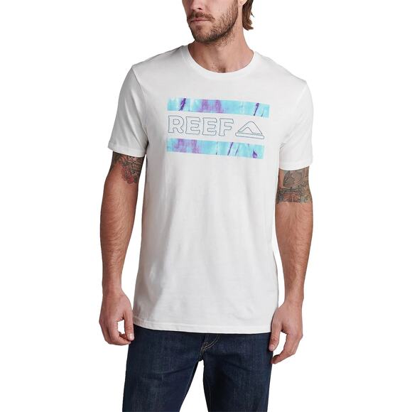 Reef Men's Mellow Short Sleeve Graphic T-Shirt White, Size XXL - Picture 1 of 4
